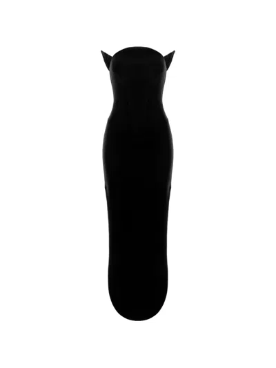 V:pm Atelier Billie Strapless Corset-style Maxi Dress In Black