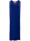 V:pm Atelier Charlotte Cape-insert Gown In Blue