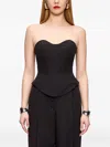 V:pm Atelier Cluster Off-shoulder Balloon-sleeve Top In Black