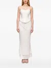 V:pm Atelier Cluster Off-shoulder Balloon-sleeve Top In Neutral
