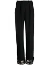 V:pm Atelier Cosmo Crystal-embellished Straight-leg Trousers In Black