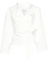 V:pm Atelier Deby Tied-waist Blouse In White