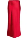 V:pm Atelier Dramatic Midi Satin Skirt In Red