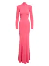 V:pm Atelier Irma High-neck Flared Maxi Dress In Brown