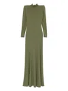V:pm Atelier Irma Long-sleeve Maxi Dress In Green