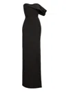 V:pm Atelier Lya One-shoulder Draped Maxi Dress In Black