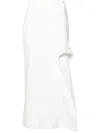 V:pm Atelier Lynn Floral-embroidered Pencil Skirt In White