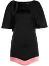V:pm Atelier Mara Contrast-hem Minidress In Black