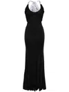 V:pm Atelier Misty Satin Maxi Dress In Black