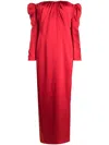 V:pm Atelier Schulterfreies Kleid In Red