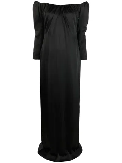 V:pm Atelier Schulterfreies Kleid In Black