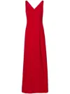 V:pm Atelier Ruby V-neck Gown In Red