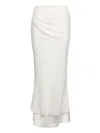V:pm Atelier Sammy Draped Double-layer Maxi Skirt In White