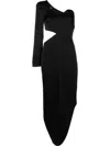 V:pm Atelier Selene One-shoulder Asymmetric Dress In Black
