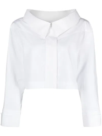 V:pm Atelier Yuna Crop Shirt In White