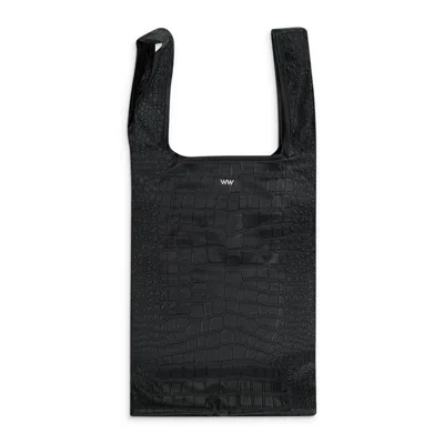 Vpz Black Croc Tote Shopper Bag