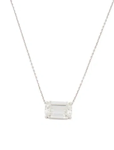 Pre-owned Vrai 14k 8.03ct Lab-grown Diamond Solitaire Pendant Necklace, 18.5" In Multi