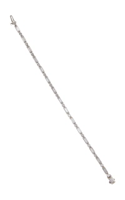 Vrai 14k White Gold Diamond Bracelet In Metallic