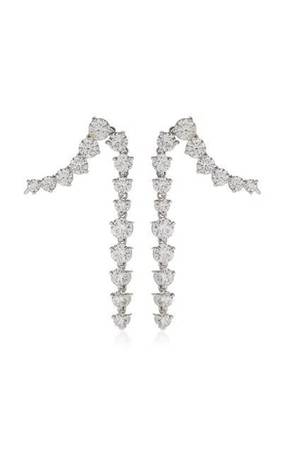Vrai 14k White Gold Diamond Climber Earrings