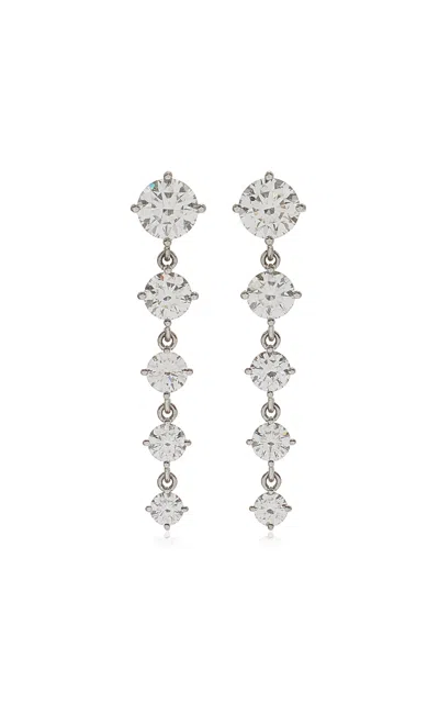 Vrai 14k White Gold Diamond Earrings In Metallic