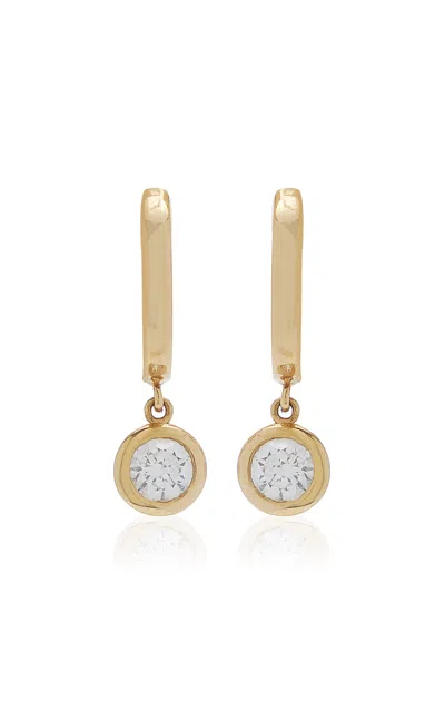 Vrai 14k Yellow Gold Diamond Huggie Earrings