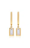 Vrai 14k Yellow Gold Diamond Huggie Earrings