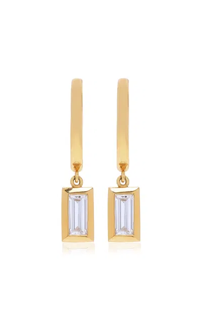 Vrai 14k Yellow Gold Diamond Huggie Earrings