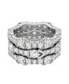 Vrai 3 Row Pave Ring In 14k Gold, 4.56ctw Round Brilliant Lab Grown Diamonds In Metallic