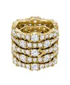 Vrai 5 Row Pave Ring In 14k Gold, 7.76ctw Round Brilliant Lab Grown Diamonds