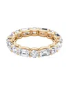 Vrai Alternating Shapes Eternity Band In Gold/platinum, 2.8ctw Emerald & Round Brilliant Lab Grown Diamon In Gold