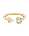 Vrai Arrow Cuff Ring In 14k Gold, 0.40ctw Round Brilliant Lab Grown Diamond