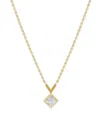 Vrai Arrow Necklace In 14k Gold, 0.25ctw Princess Lab Grown Diamond