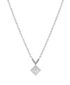 Vrai Arrow 14k White Gold Diamond Necklace In Silver