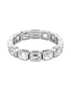 Vrai Bezel Eternity Band In Platinum, 2.4ctw Emerald Lab Created Diamonds In Metallic