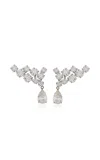 Vrai Cluster Pear Drop Diamond Earrings In White