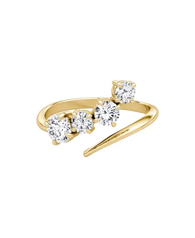 Vrai Cosmos Ring In 14k Yellow Gold, 0.61ctw Round Brilliant Lab Grown Diamond In Black