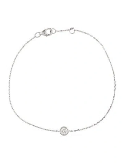 Pre-owned Vrai Diamond Petite Solitaire Bracelet, 7" In Multicolor