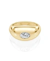 Vrai Dome Band In 14k Gold, .50ct Oval Lab Grown Diamond