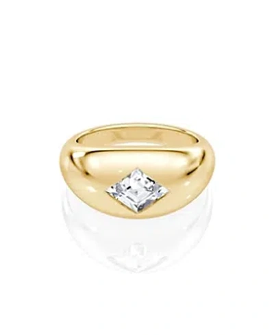 Vrai Dome Band In 14k Gold, .75ctw Lozenge Lab Grown Diamond