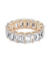 Vrai Eternity Band In 14k Rose Gold, 8ctw Emerald Lab Grown Diamonds In Gold