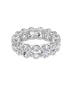 Vrai Eternity Band In 18k Gold, 7.5ctw Oval Lab Grown Diamonds In Metallic
