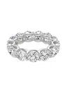 Vrai Eternity Band In Platinum, 6.5ctw Round Brilliant Lab Grown Diamonds In Silver