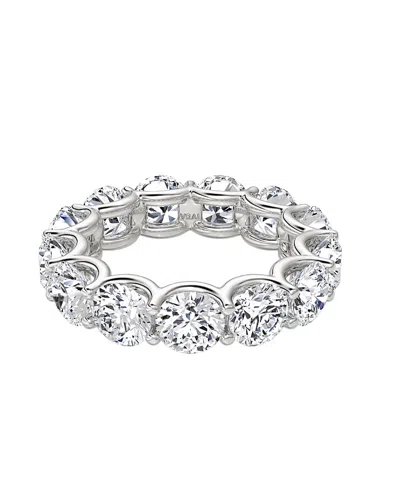 Vrai Eternity Band In Platinum, 6.5ctw Round Brilliant Lab Grown Diamonds In Silver