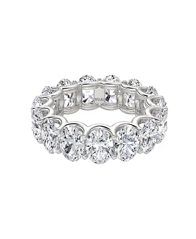 Vrai Eternity Band In Platinum, 7.5ctw Oval Lab Grown Diamonds In Silver