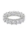 Vrai Eternity Band In Platinum, 7.5ctw Princess Lab Grown Diamonds In Metallic