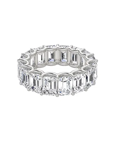 Vrai Eternity Band In Platinum, 8ctw Emerald Lab Grown Diamonds In Metallic