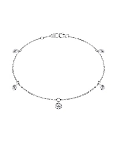 Vrai Floating 5 Station Bracelet In 14k Gold, 1.25ctw Round Brilliant Lab Grown Diamonds, 7 In Neutral