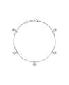 Vrai Floating Station Bracelet In 14k White Gold, 2.5ctw Brilliant Round Lab Grown Diamonds