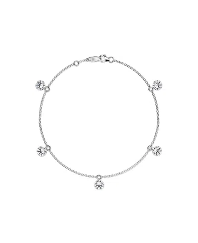 Vrai Floating Station Bracelet In 14k White Gold, 2.5ctw Brilliant Round Lab Grown Diamonds