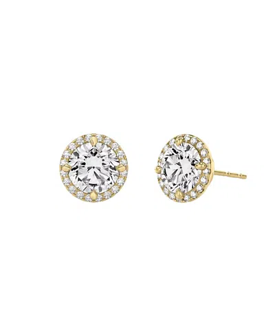 Vrai Halo Stud Earrings In 14k Gold, 2.0ctw Round Brilliant Lab Grown Diamond